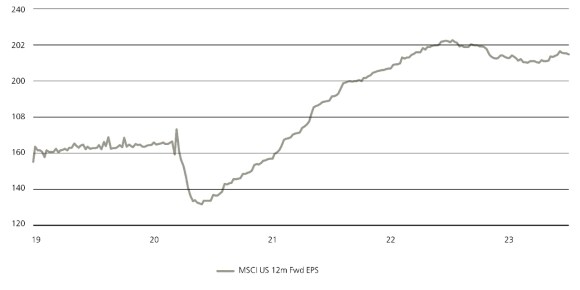 Equity valuations in the US seem extended despite no earnings growth