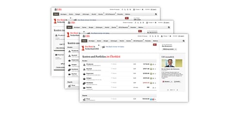 Example of E-Banking screen