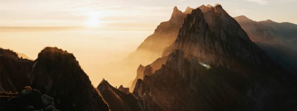 Sunlight mountain peaks