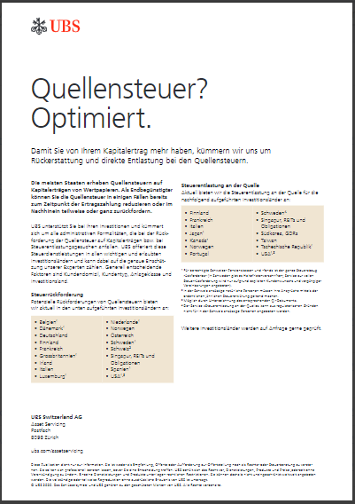 Quellensteuern optimieren