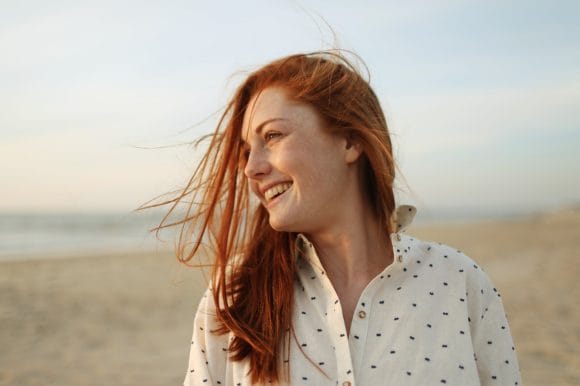 Woman smiling