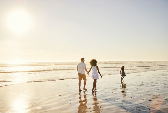 Family at the beach