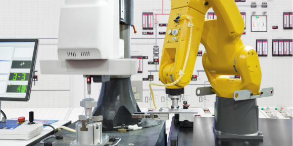 robotic arm fulfilling a technical process