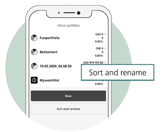 Manage virtual portfolio