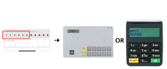 Enter the 6-digit input code onto your Access Card
