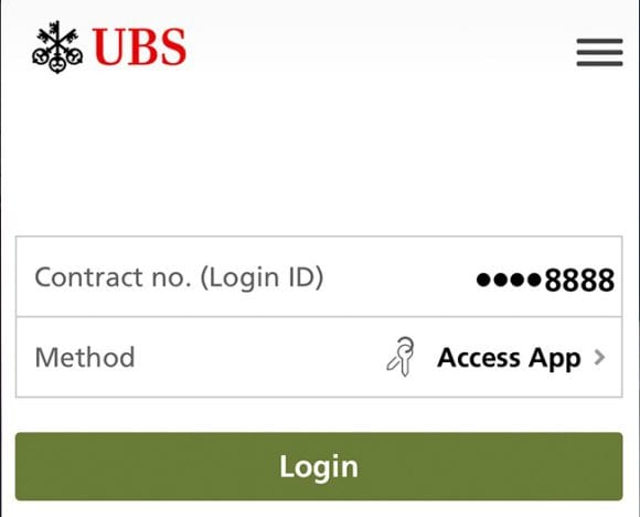 Select "Access App" as the login method