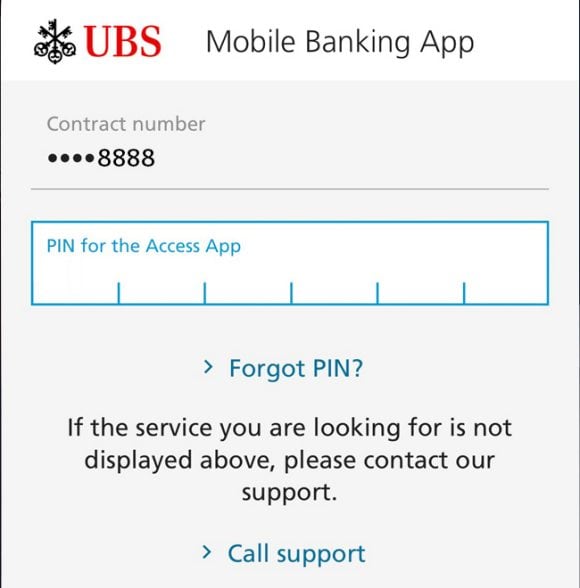 Enter your PIN for the Access App