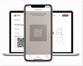 Scan the QR code displayed on the e-banking login page with the Access App