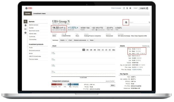 Set price alerts for trading instruments