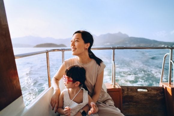 Mother & daughter sailing