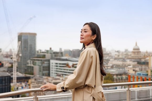 Woman looking at sky