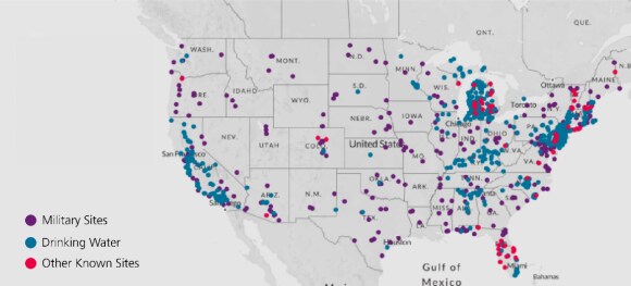 Map: PFAS contamination in the US