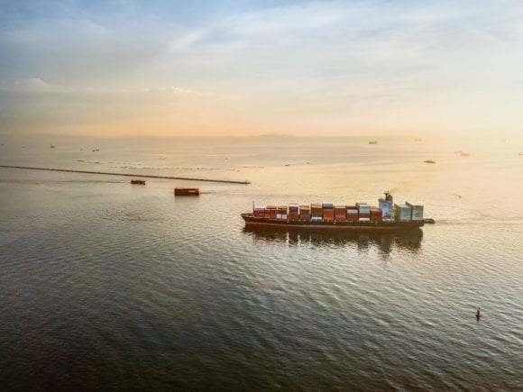 Cargo container ship