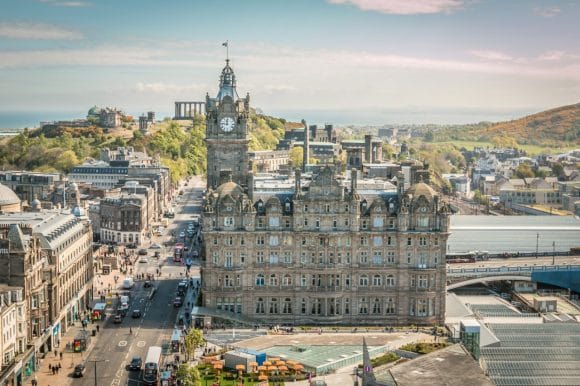 View of Edinburgh's Balmoral Hotel