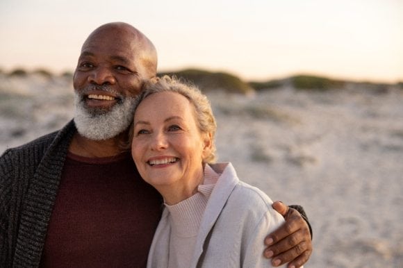 Senior couple on beach