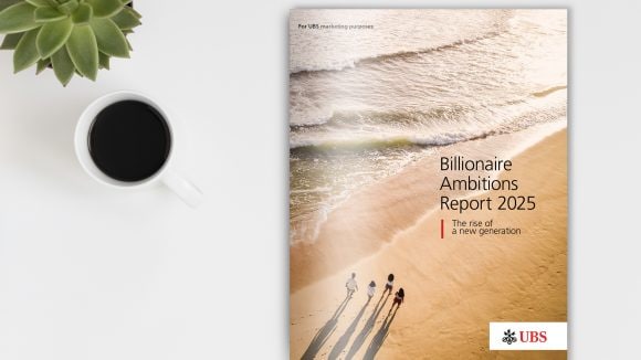 Top down view of Billionaires Report 2025 from UBS