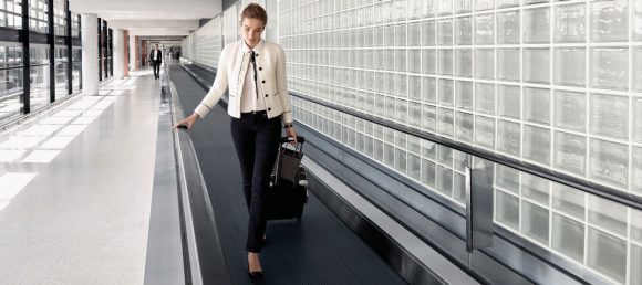 Business traveler in airport