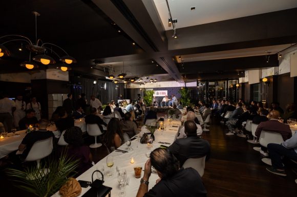 Wide shot view of the event at Prime Private