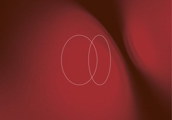 Abstract image with two circles